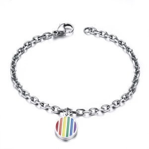 Bracelet acier gay LGBT