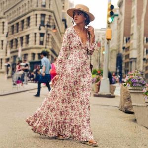 Robe Longue Fleurie Bohème