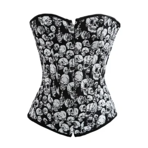 Corset Femme Tête de Mort
