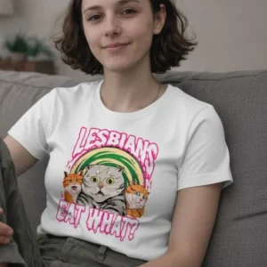 T-shirt- lesbienne lesbian eat what